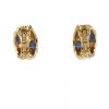 Boucheron Jaipur  1990's earrings for non pierced ears in yellow gold and sapphires - Detail D3 thumbnail