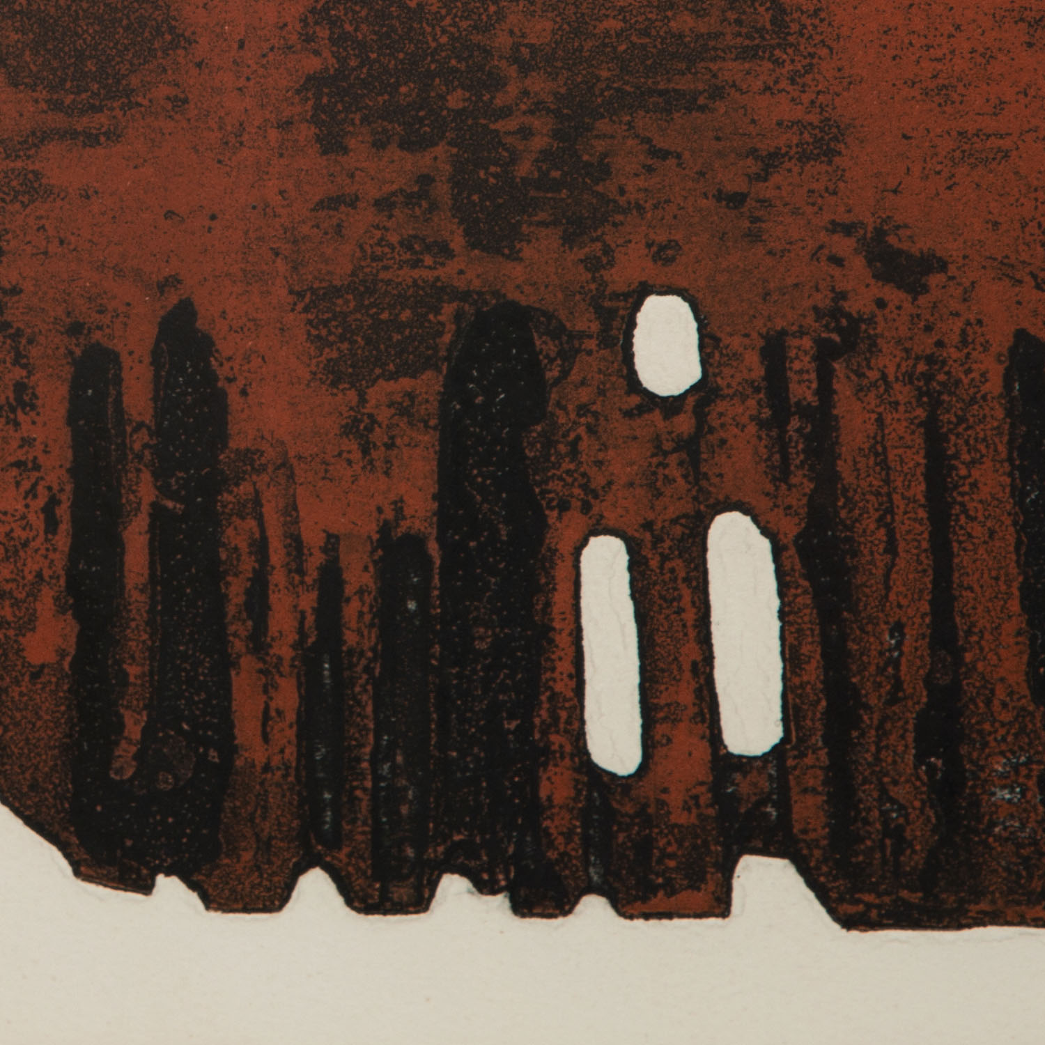 Pierre Soulages (1919-2022), Eau-forte XXV - 1974 - Detail D1