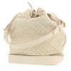 Bolso de mano Louis Vuitton  Noé en lona Monogram blanca y cuero blanco - 00pp thumbnail