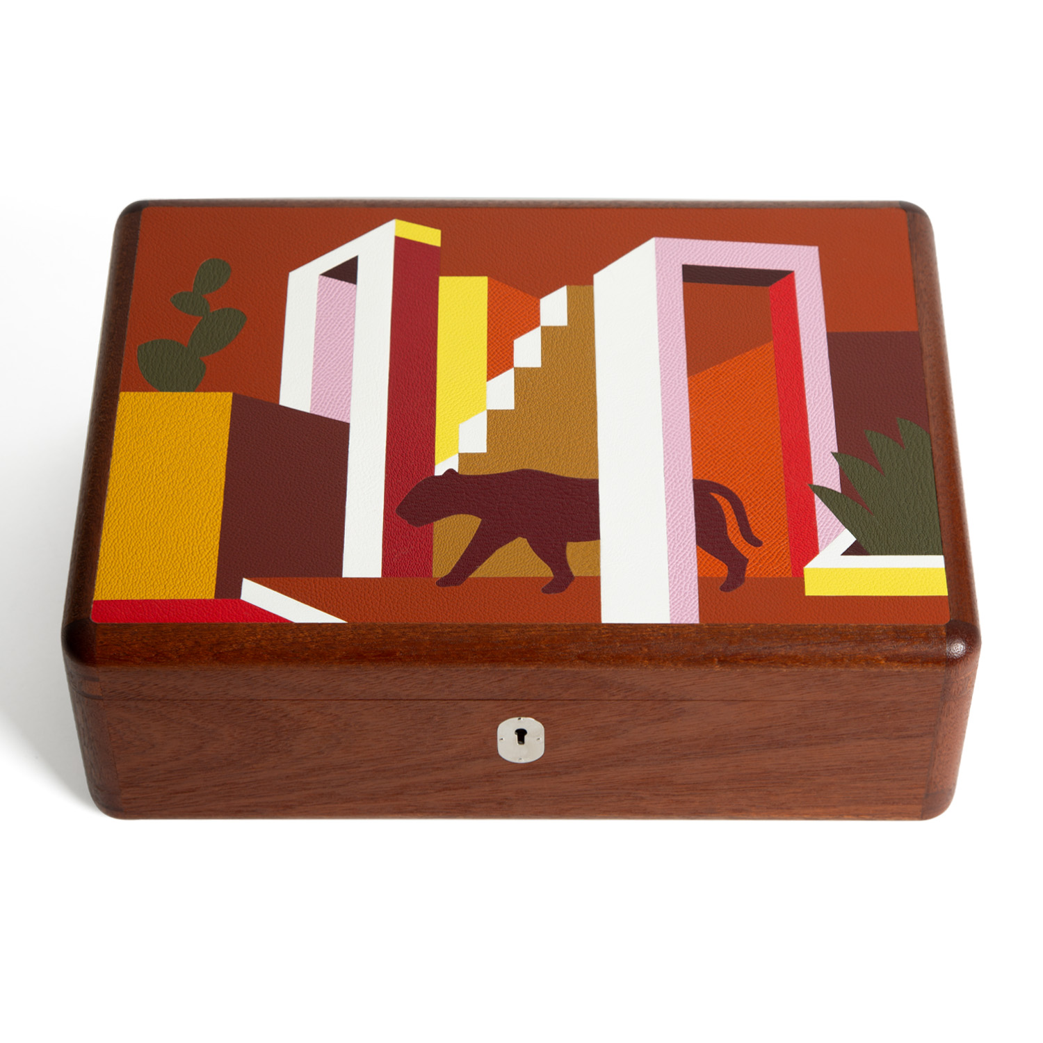 Hermès, 'Casaque Félin dans un Jardin Mexicain' box - 2024