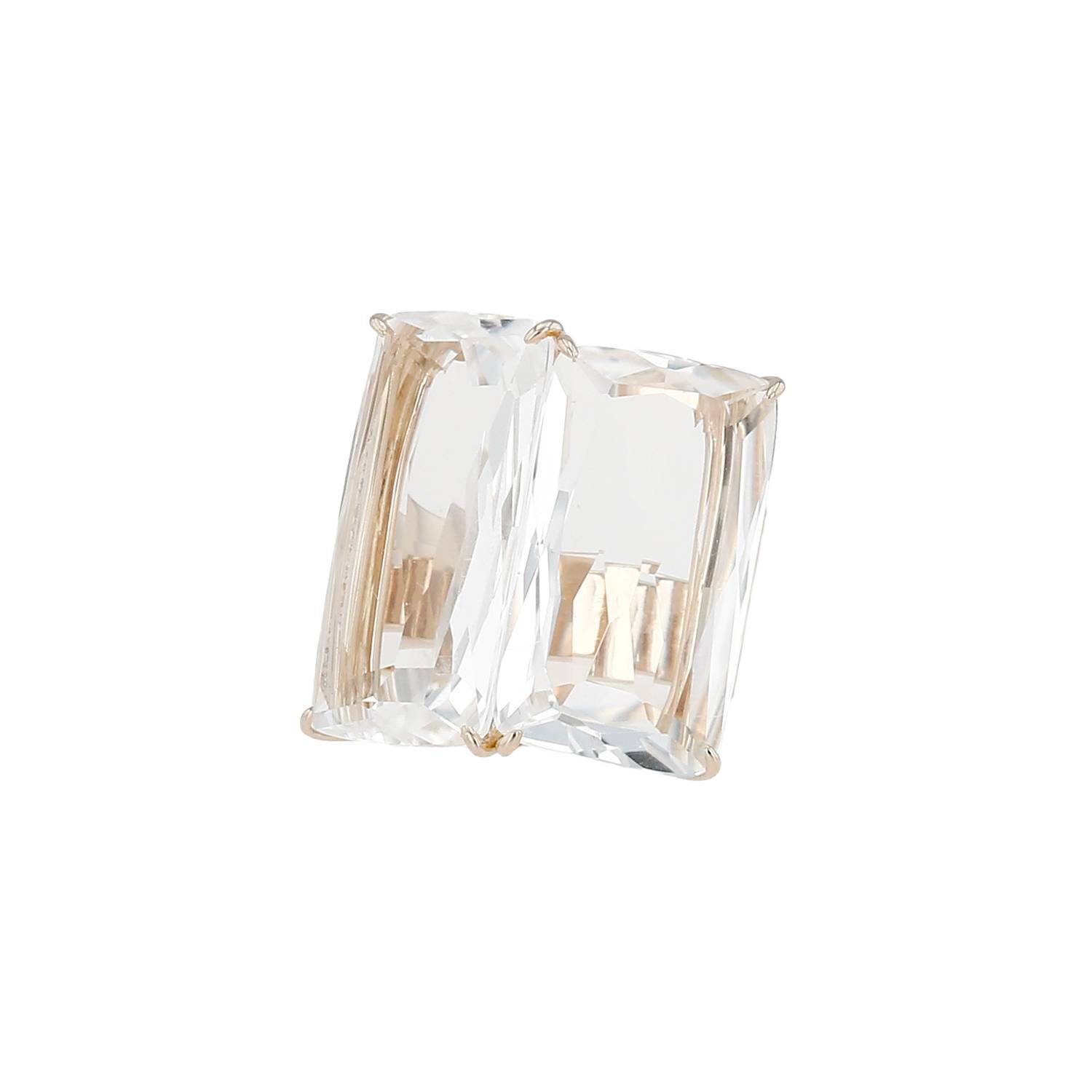 H. Stern Cobblestone ring in non-rhodium-plated white gold, rock crystal and diamonds