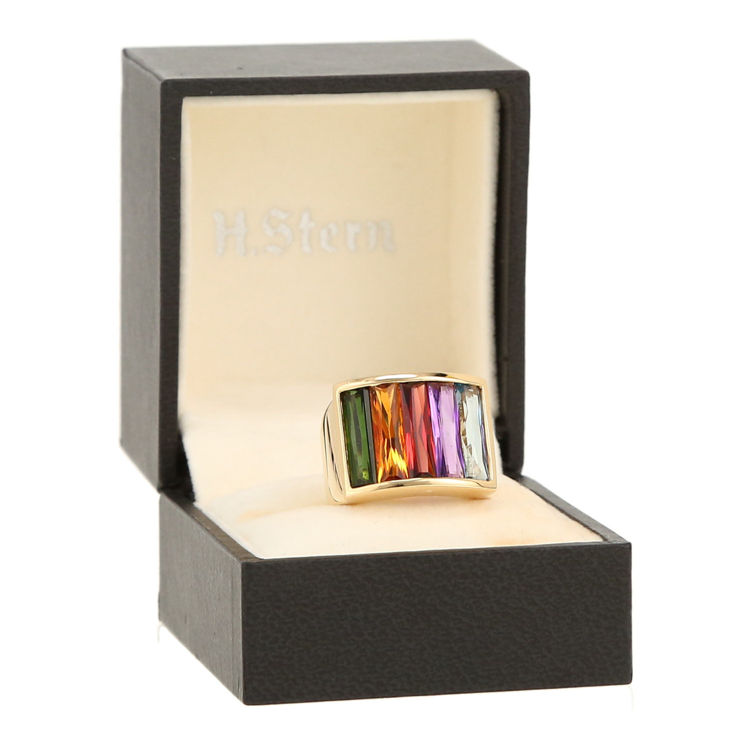 H. Stern Rainbow ring in yellow gold and colored stones - Detail D2