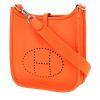 Bolso bandolera Hermès  Mini Evelyne en cuero taurillon clémence naranja - 00pp thumbnail