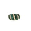 Vintage  ring in yellow gold, malachite and diamonds - 360 thumbnail