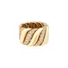 Bague souple Vintage  en or jaune et diamants - 00pp thumbnail