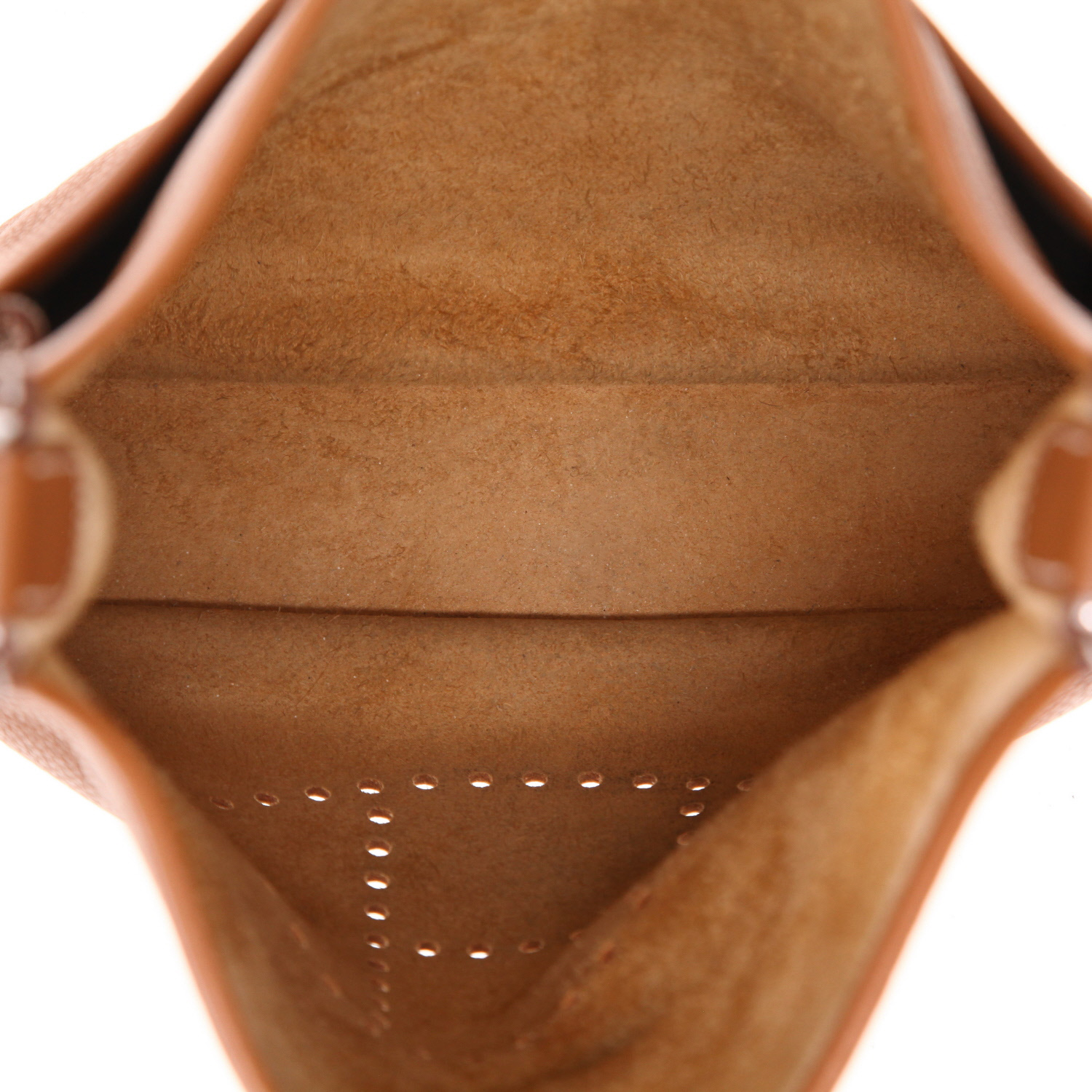 Sac bandoulière Hermès  Evelyne III en cuir togo gold - Detail D3