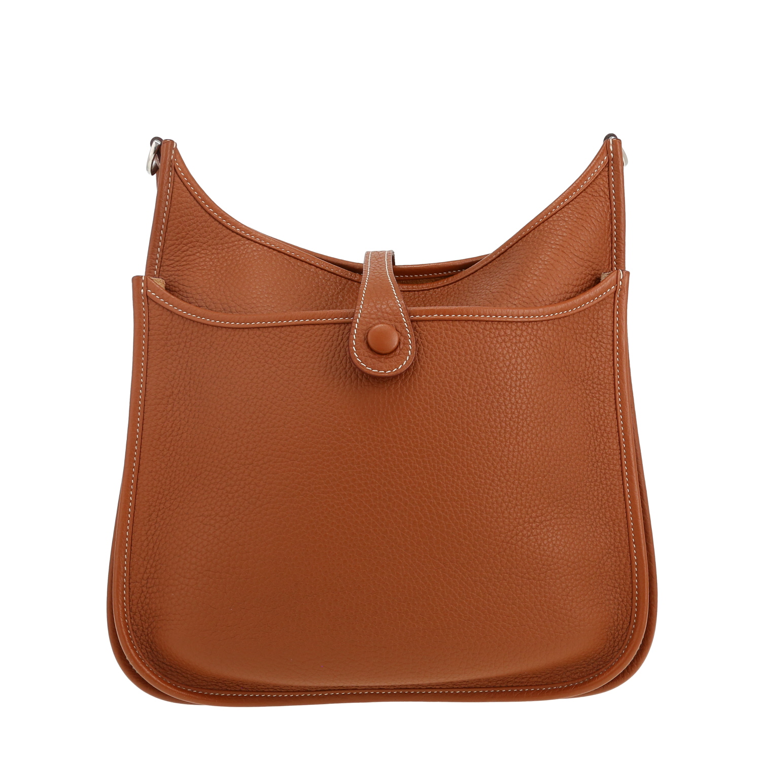 Hermès  Evelyne III shoulder bag  in gold togo leather - Detail D4