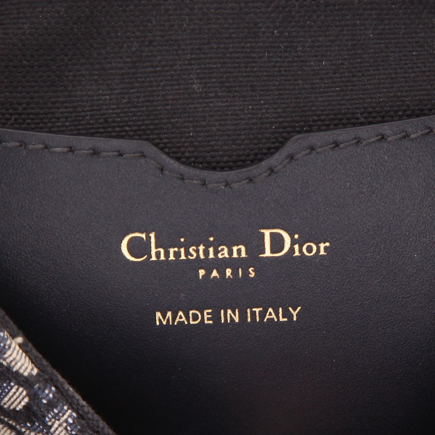 Bolso bandolera Dior  Bobby modelo mediano  en lona Monogram azul y cuero azul - Detail D2