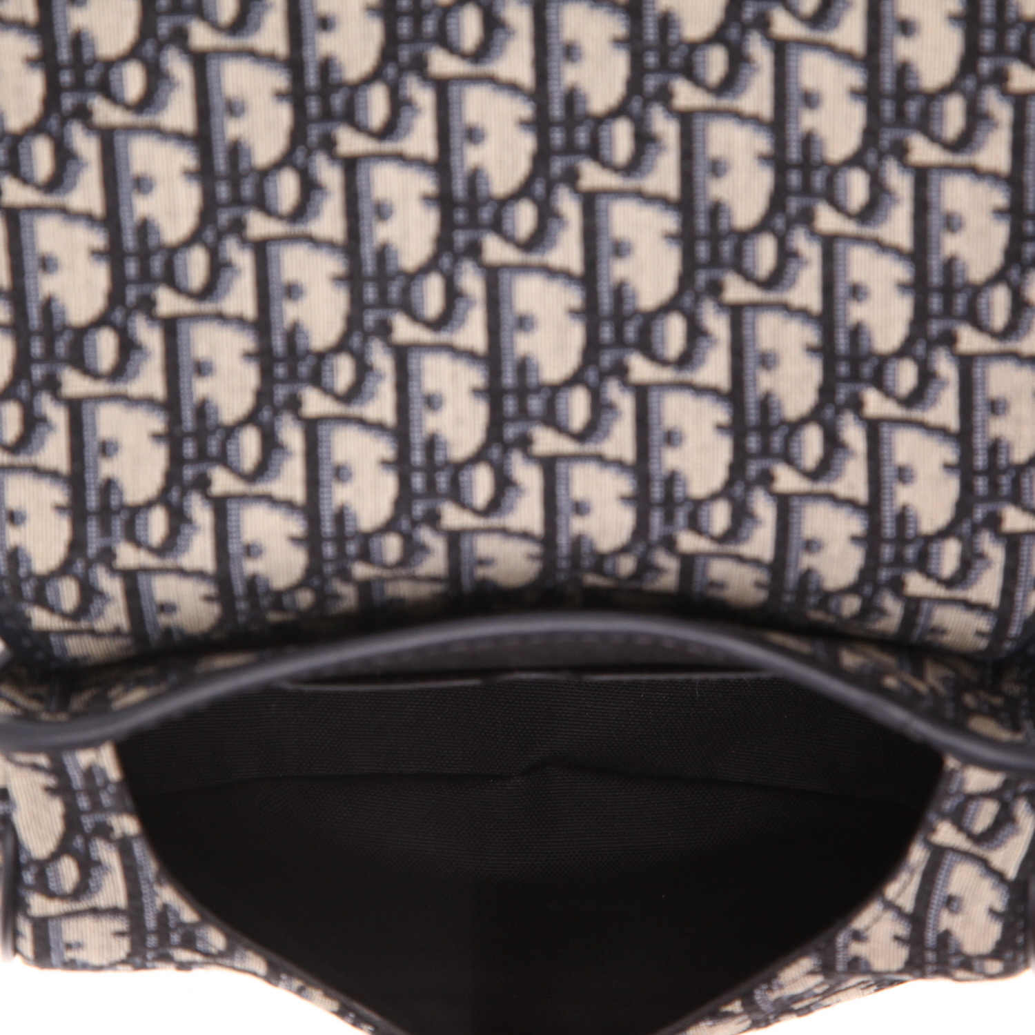 Dior  Bobby medium model  shoulder bag  in blue monogram canvas  and blue leather - Detail D3