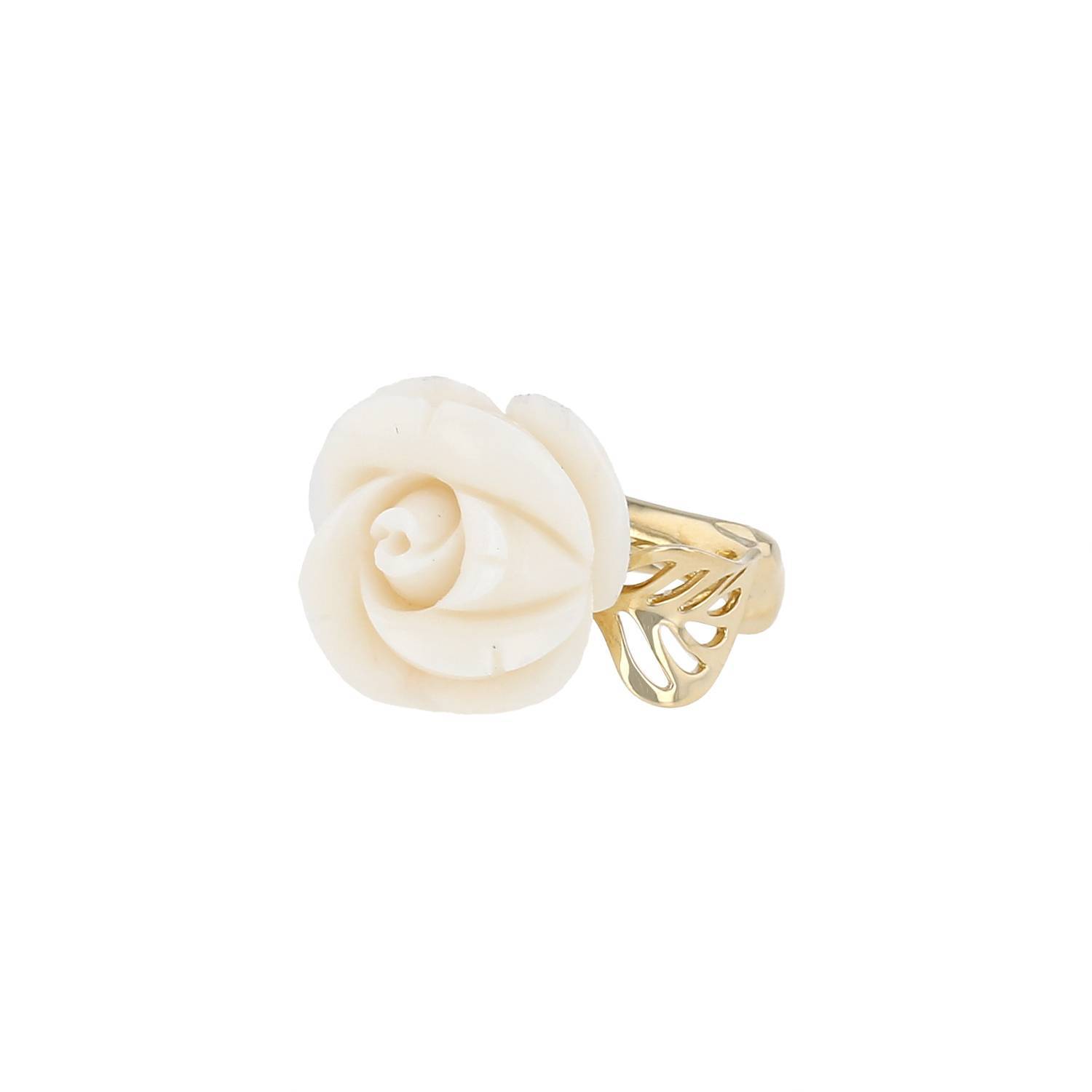 Sortija Dior Pré Catelan de oro amarillo, diamantes y coral - 00pp
