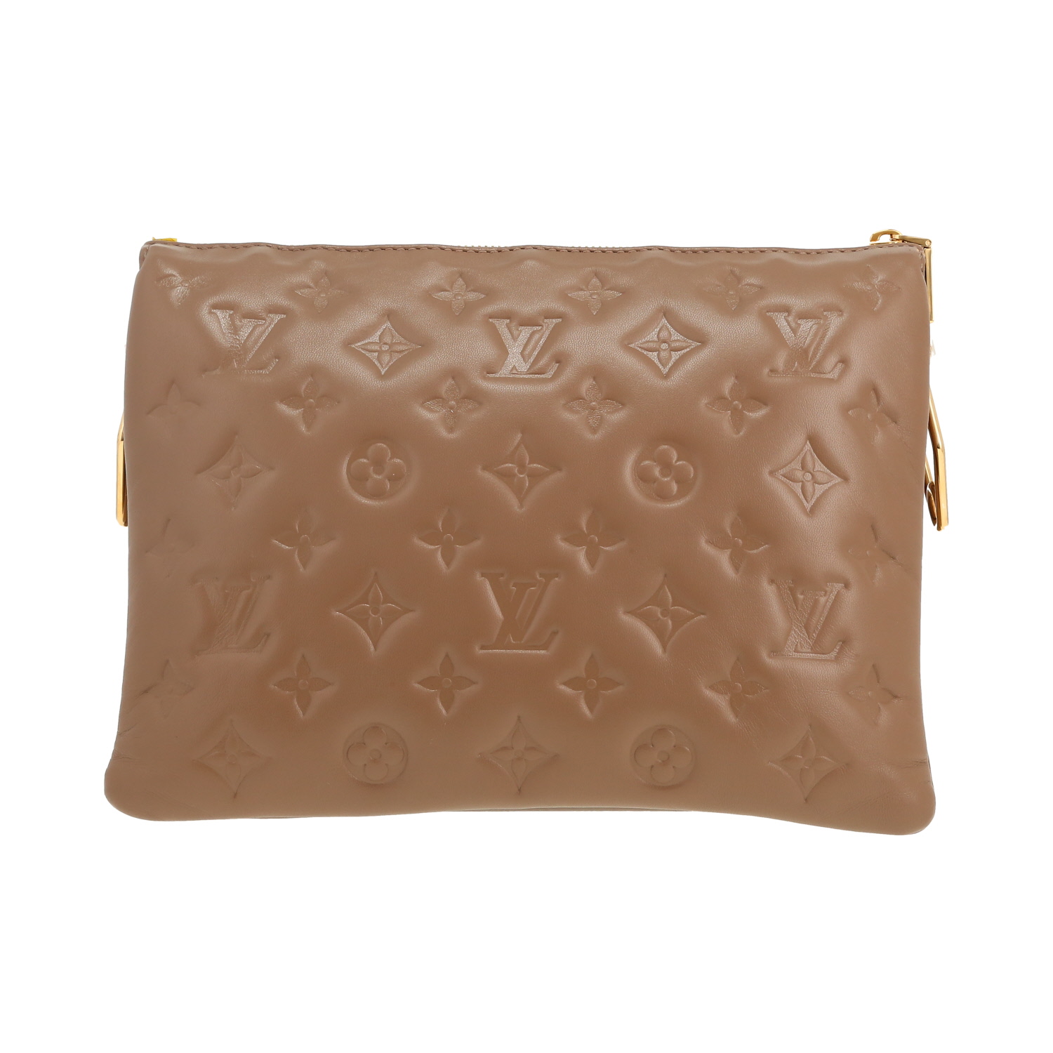 Bolso bandolera Louis Vuitton  Coussin modelo pequeño  en cuero Monogram color topo - Detail D5