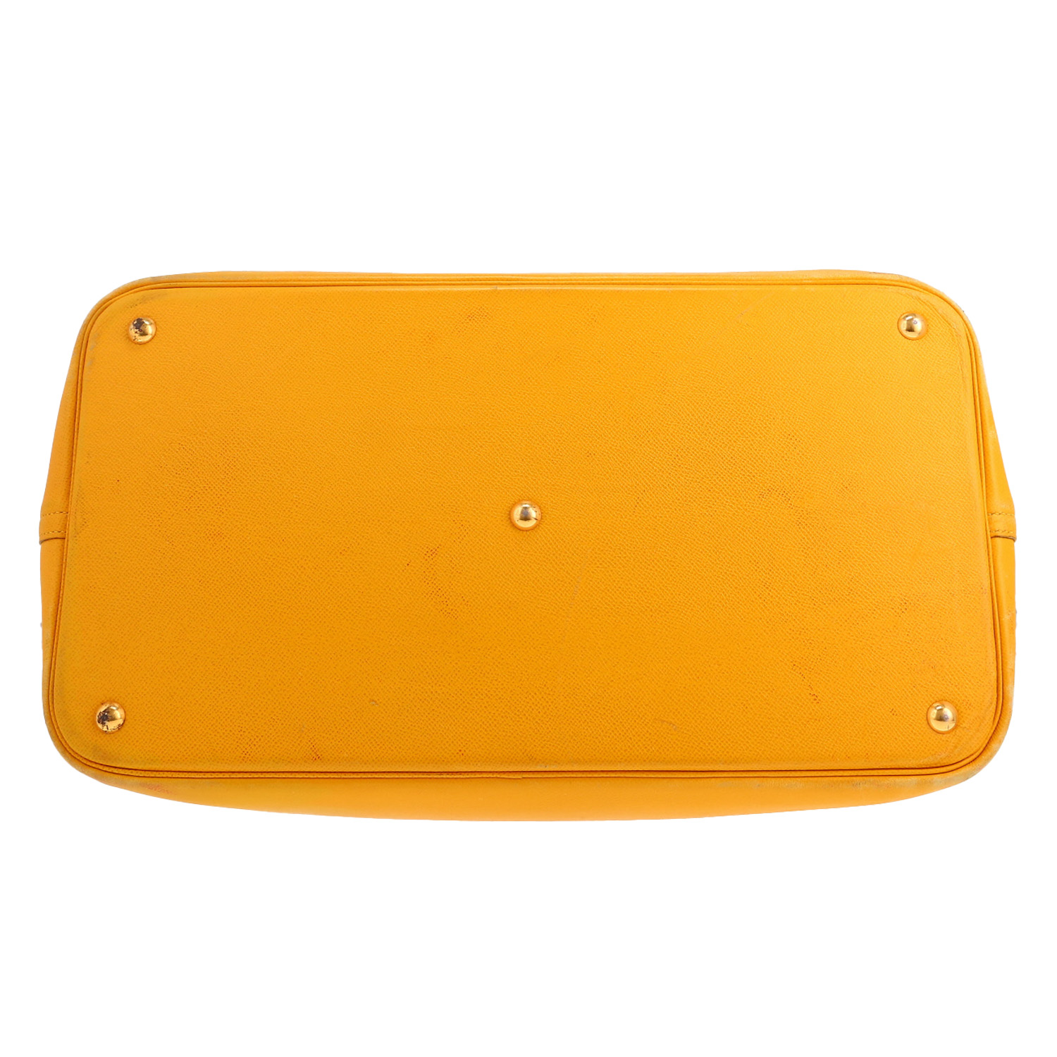 Borsa da viaggio Hermès  Bolide - Travel Bag in pelle Courchevel gialla - Detail D1