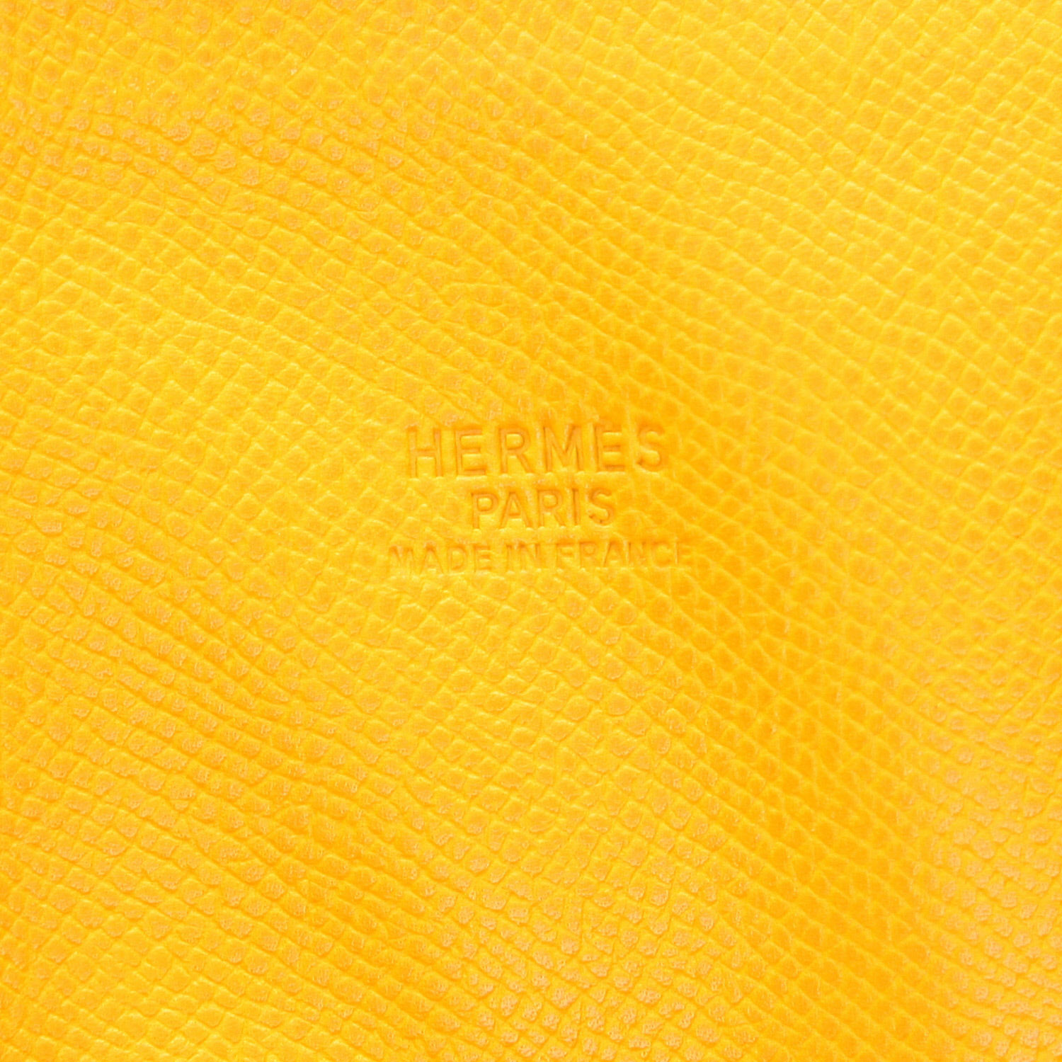 Borsa da viaggio Hermès  Bolide - Travel Bag in pelle Courchevel gialla - Detail D2