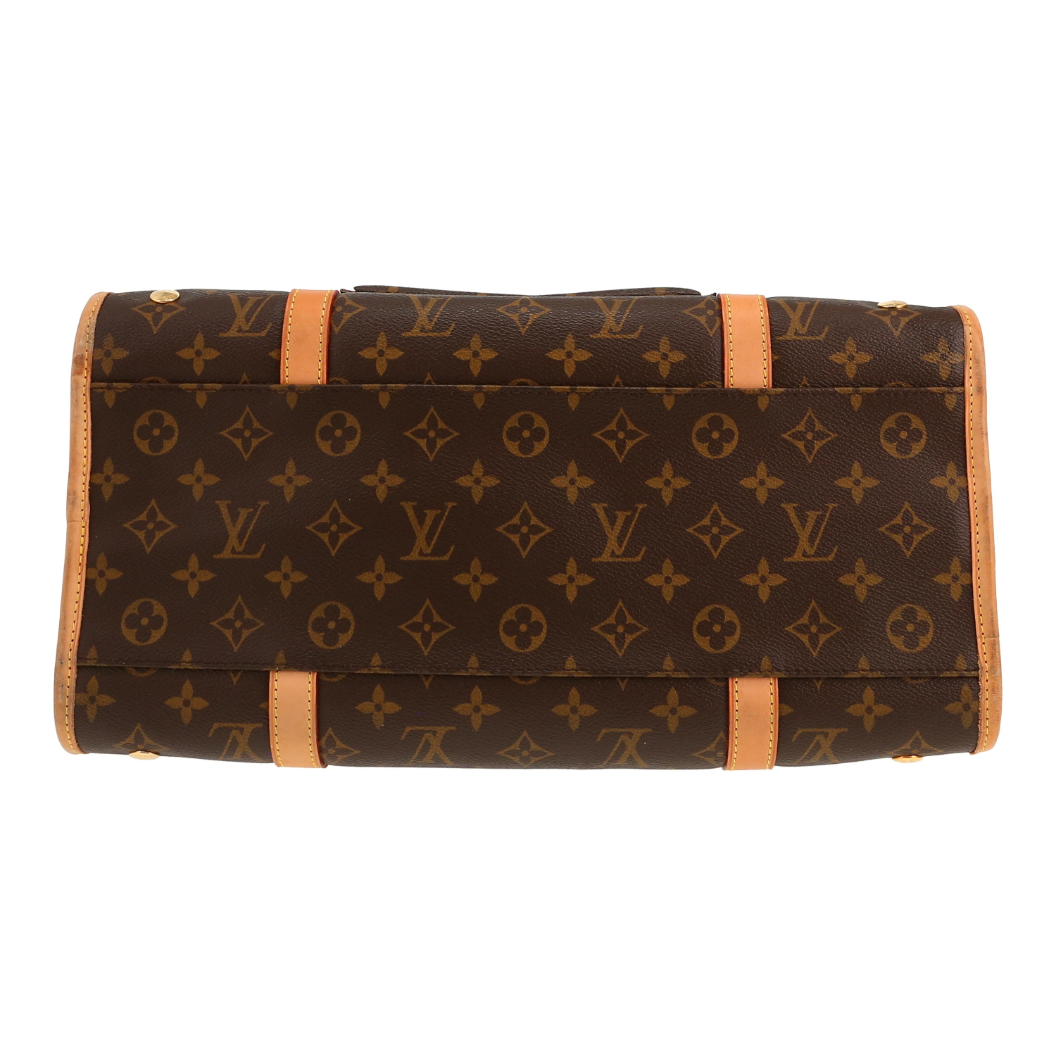 Borsa da viaggio Louis Vuitton Baxter in tela Monogram e pelle naturale - Detail D1