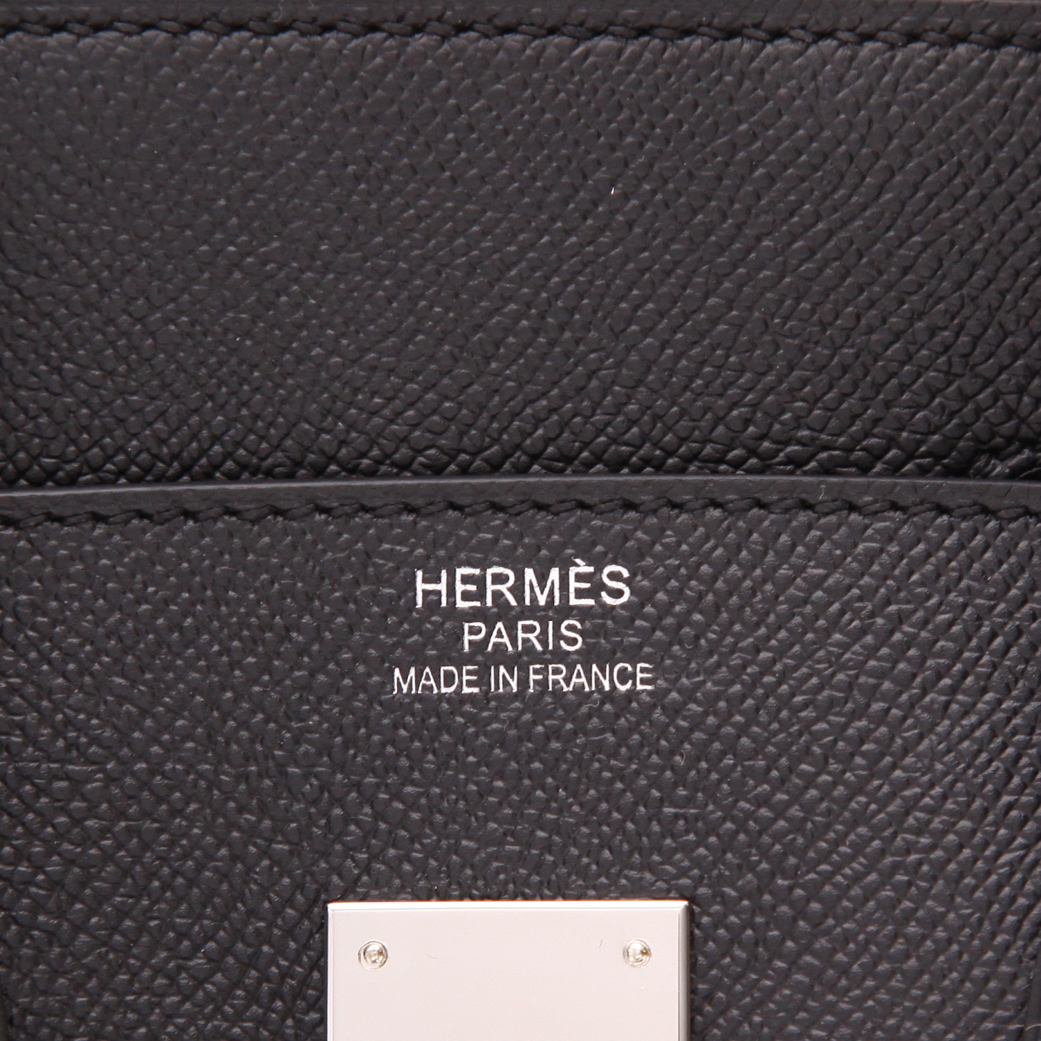 Hermès Birkin 35 cm handbag in black Epsom leather - Detail D2