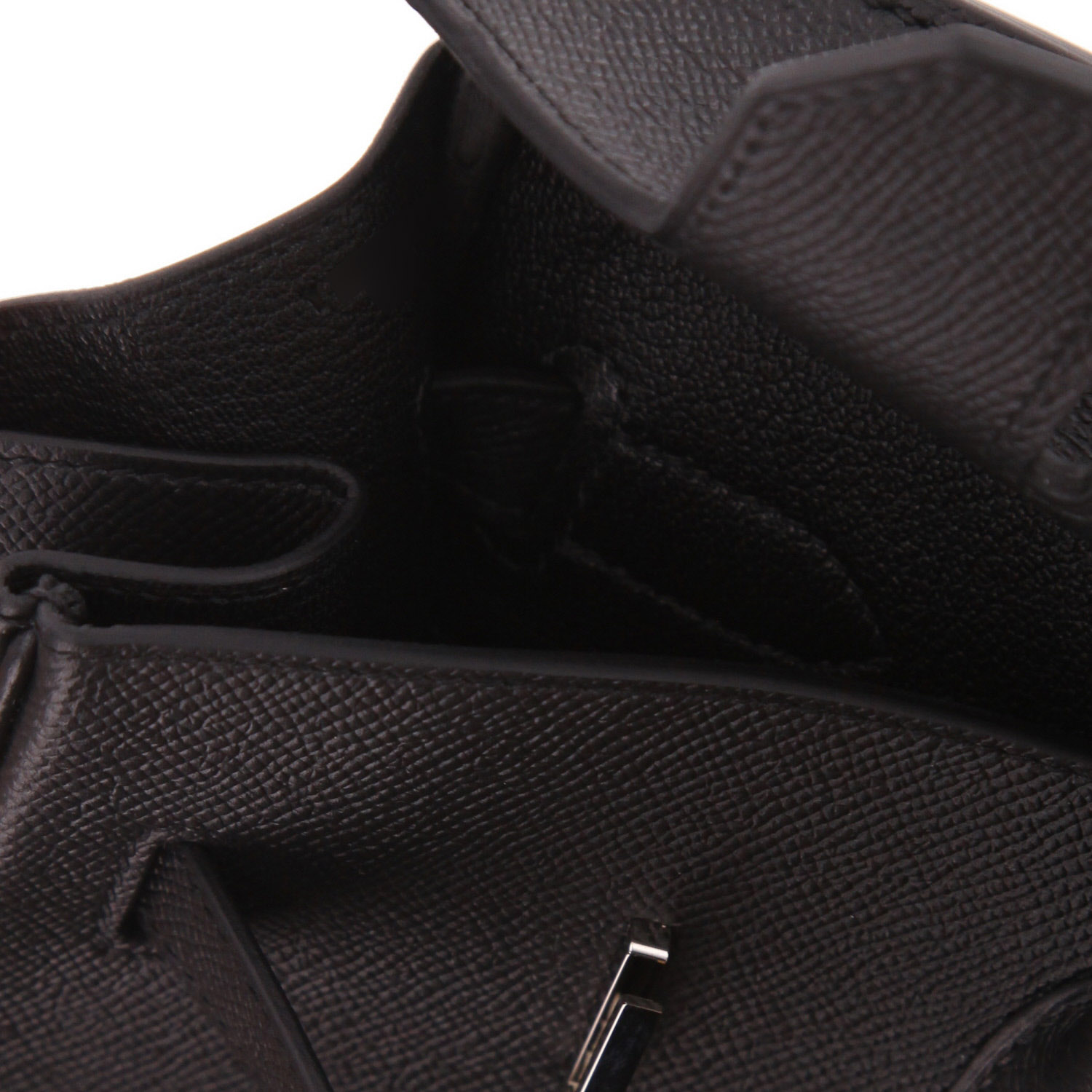 Sac à main Hermès  Birkin 35 cm en cuir epsom noir - Detail D4
