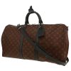 Sac de voyage Louis Vuitton  Keepall 55 en toile monogram Macassar marron et cuir noir - 00pp thumbnail