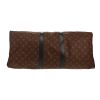 Sac de voyage Louis Vuitton  Keepall 55 en toile monogram Macassar marron et cuir noir - Detail D1 thumbnail