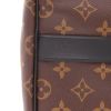 Sac de voyage Louis Vuitton  Keepall 55 en toile monogram Macassar marron et cuir noir - Detail D2 thumbnail