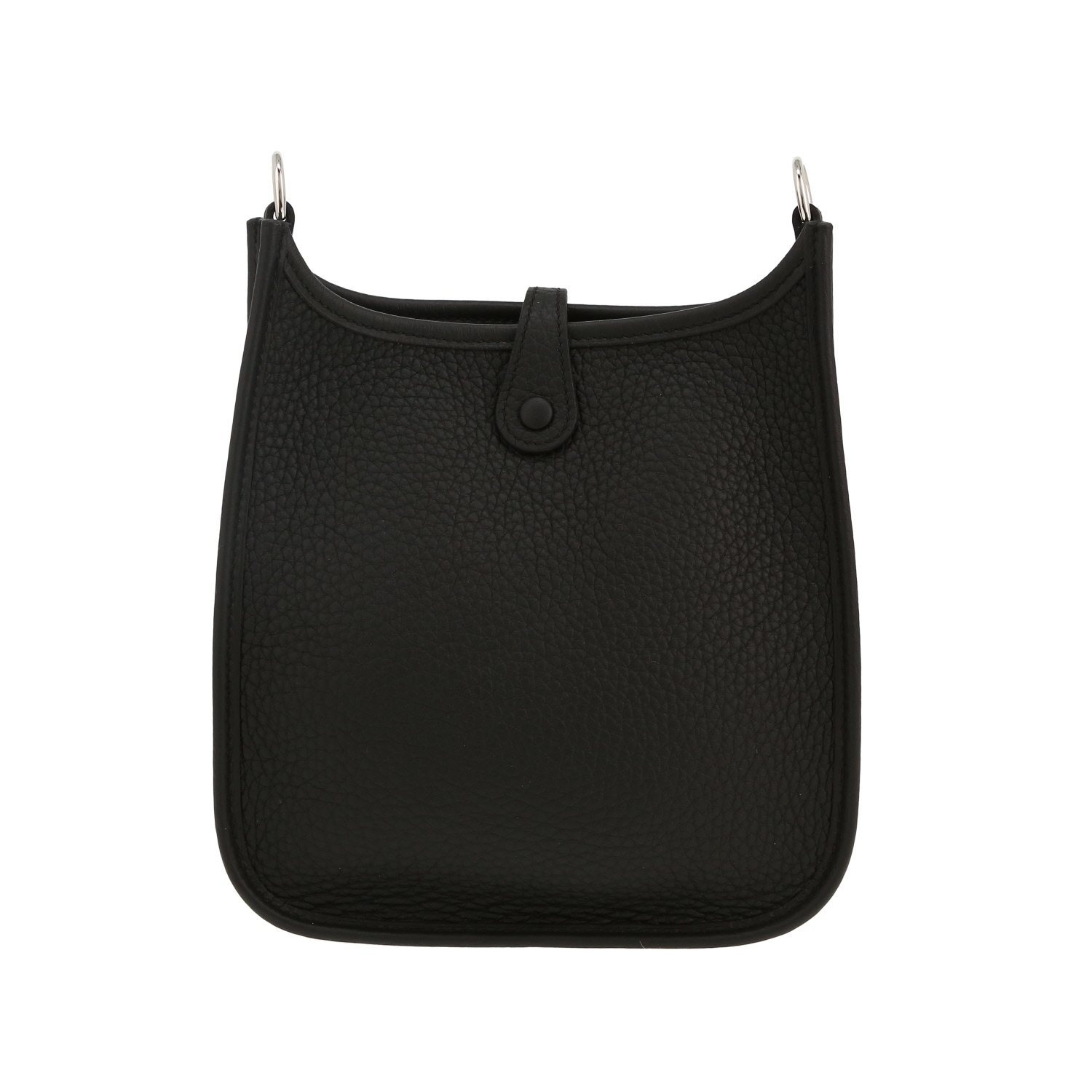 Borsa a tracolla Hermès  Mini Evelyne mini  in pelle togo nera - Detail D4