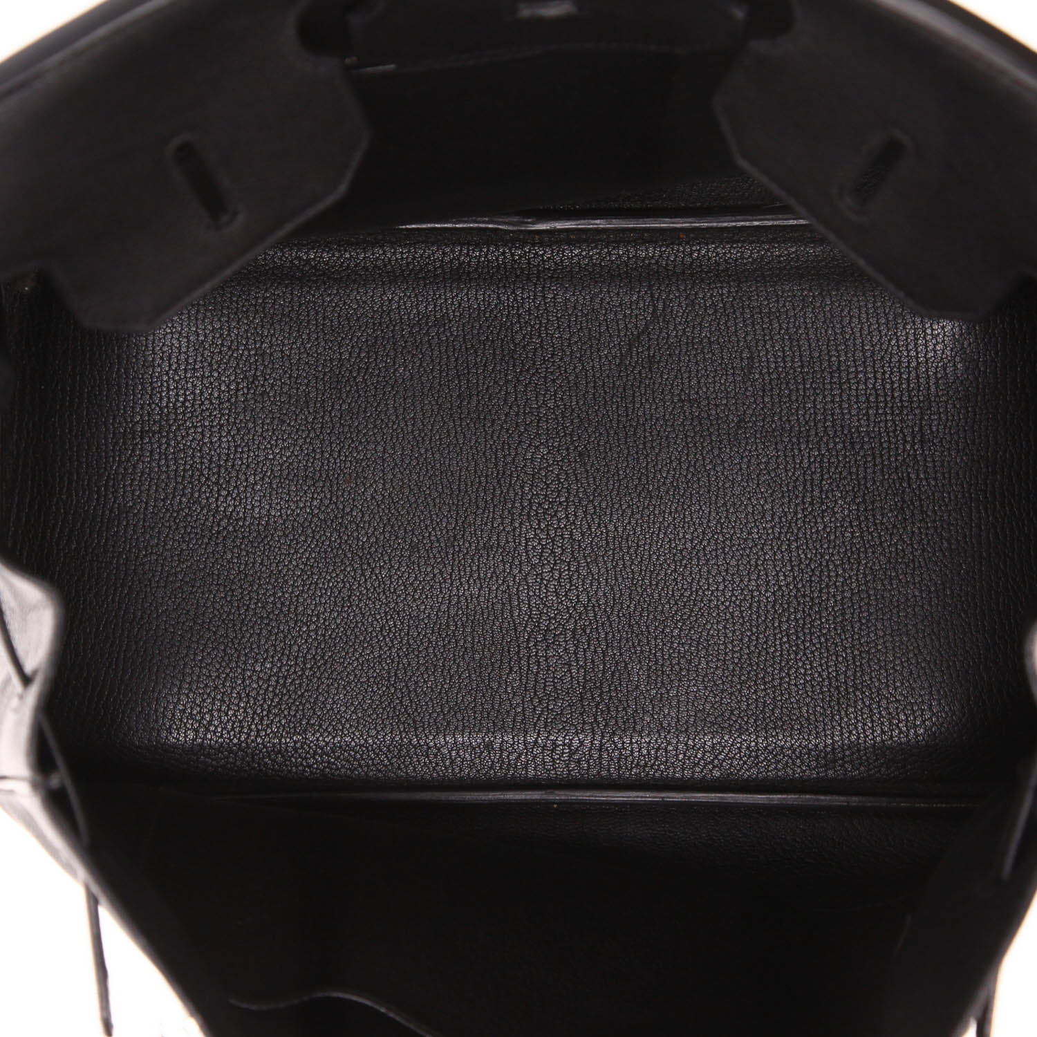 Borsa Hermès  Birkin 35 cm in pelle Evergrain nera - Detail D3