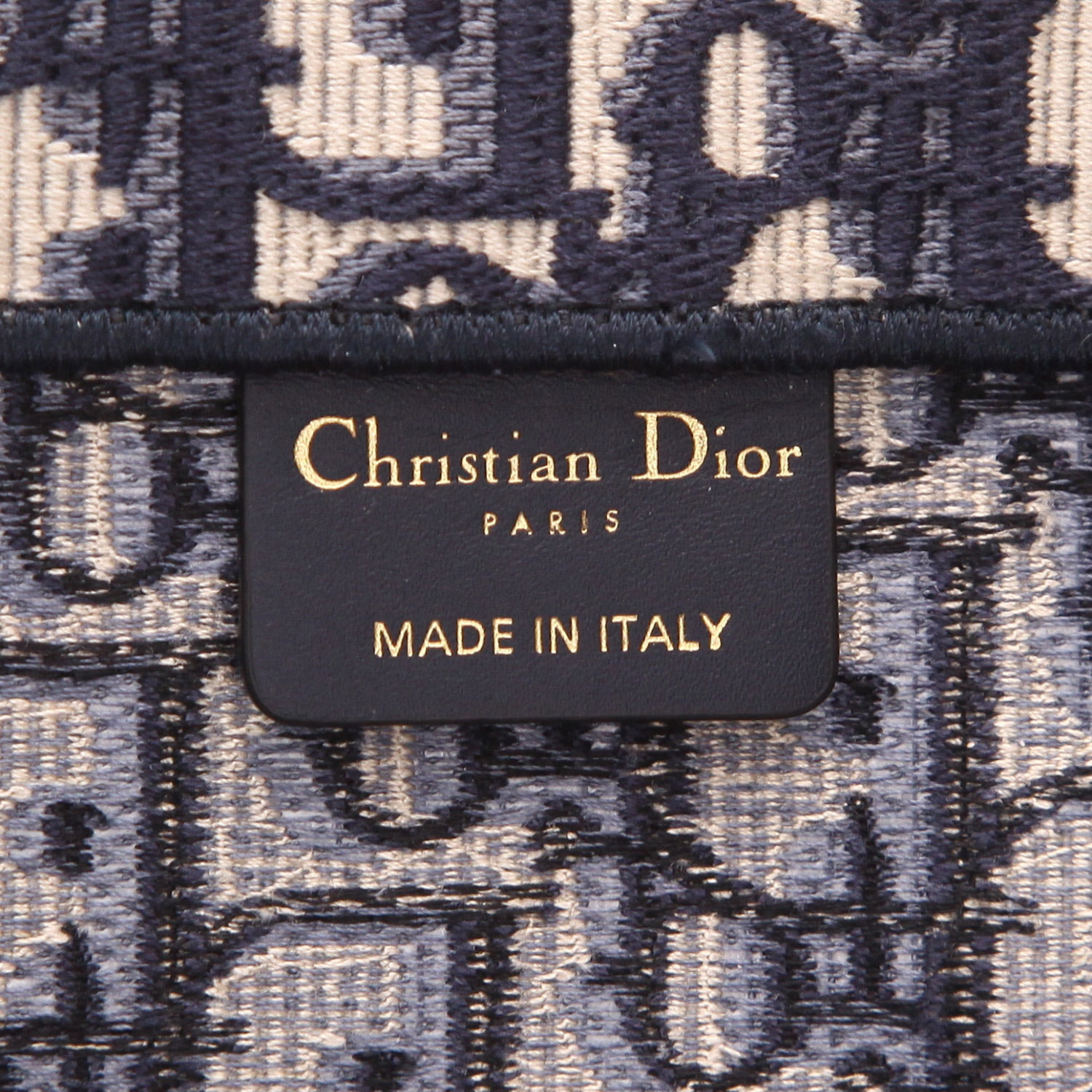 Sac cabas Dior  Book Tote en toile monogram Oblique bleue et beige - Detail D2