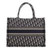 Dior  Book Tote shopping bag  in blue and beige monogram canvas Oblique - Detail D4 thumbnail