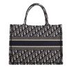 Sac cabas Dior  Book Tote en toile monogram Oblique bleue et beige - Detail D4 thumbnail