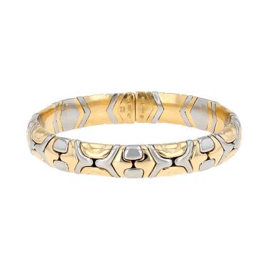Bracciale semirigido Bulgari Parentesi in oro giallo e acciaio
