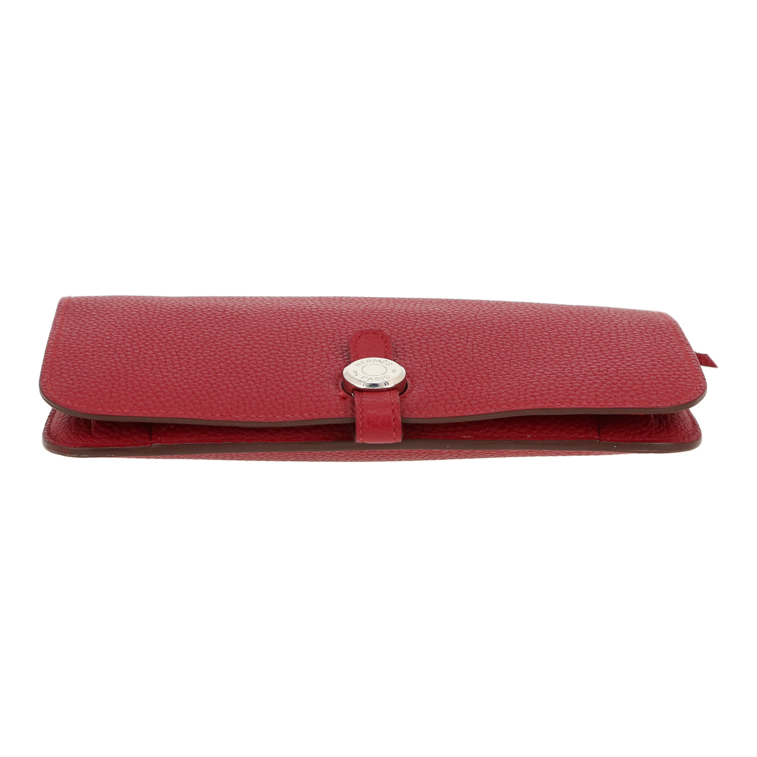 Hermès  Dogon wallet  in red Rubis togo leather - Detail D1