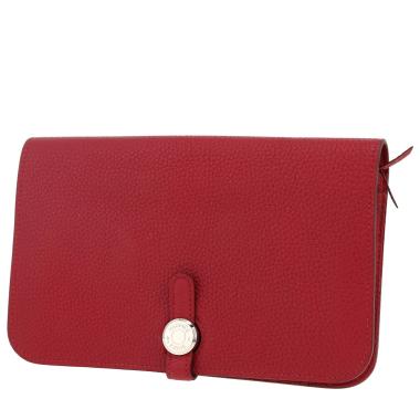 Portafogli Hermès  Dogon in pelle togo rosso Rubis
