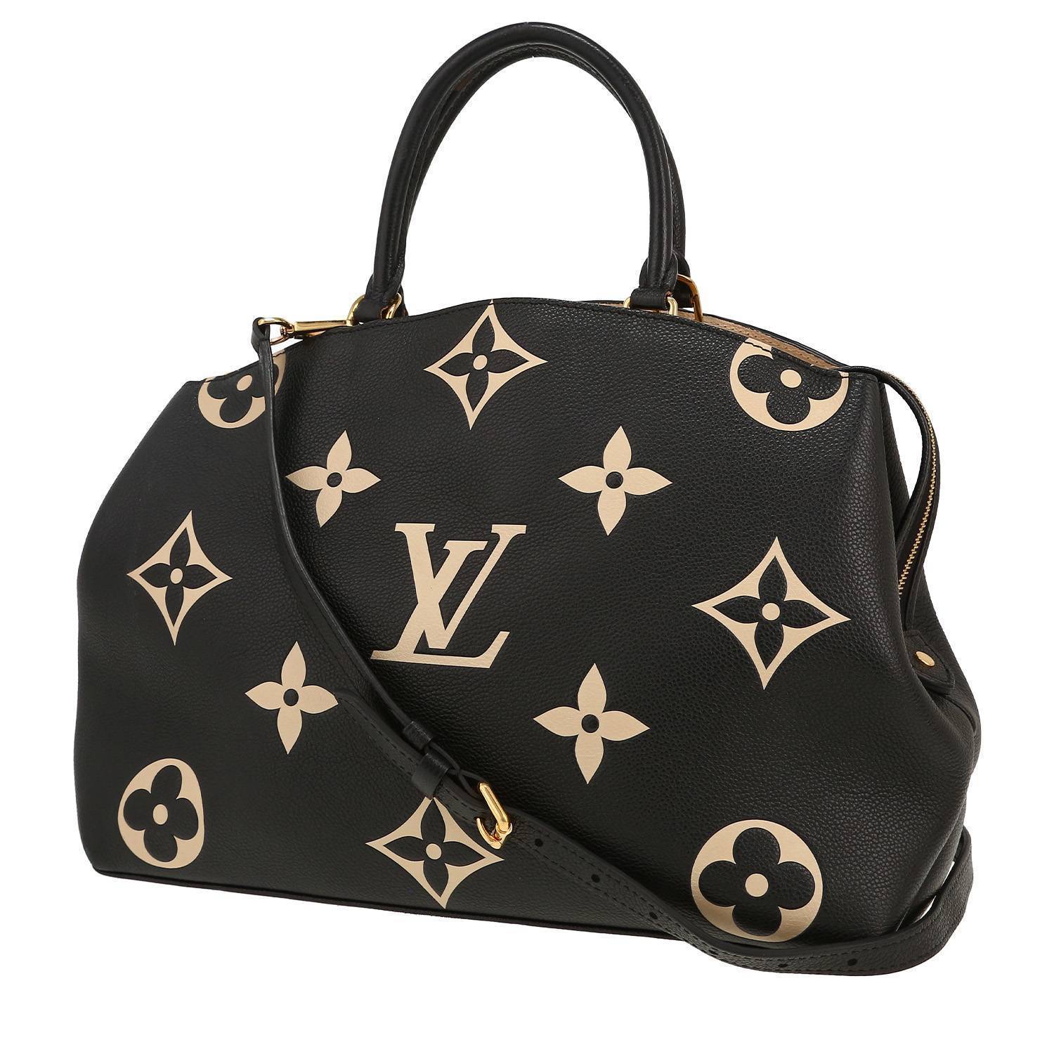 Bolso de mano Louis Vuitton  Grand Palais en cuero Monogram negro y beige