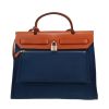 Hermès  Herbag handbag  in blue canvas  and Hunter cowhide - Detail D4 thumbnail