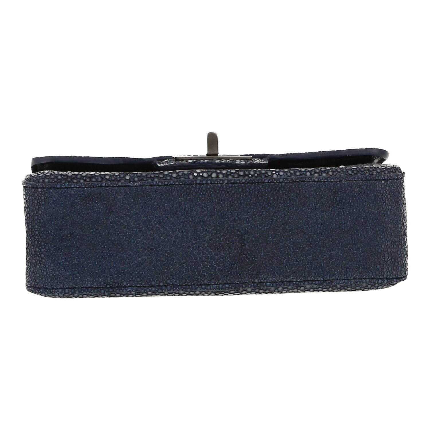 Bolso bandolera Chanel  Mini 2.55 en piel de galuchat gris - Detail D1