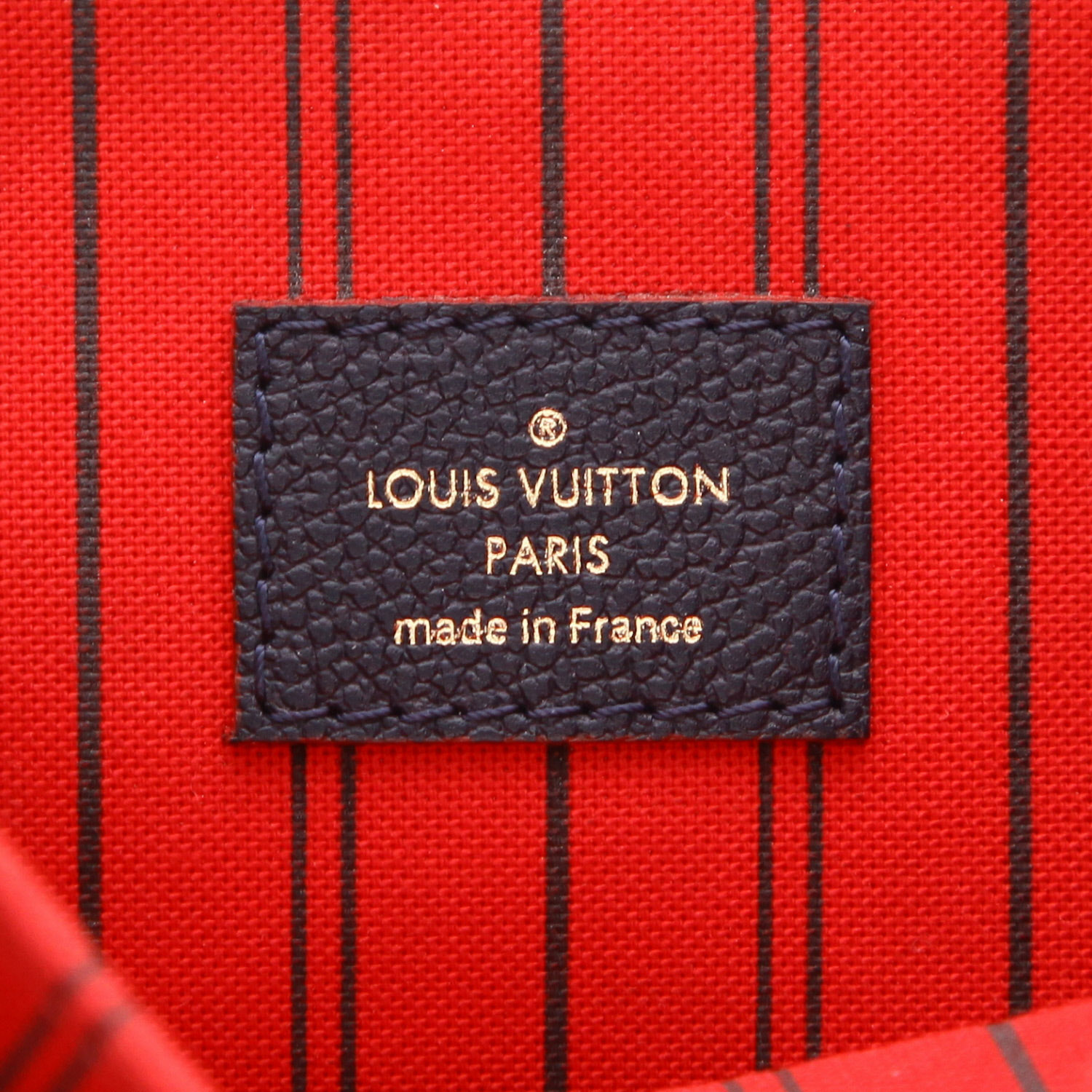 Louis Vuitton  Metis shoulder bag  in navy blue empreinte monogram leather - Detail D2