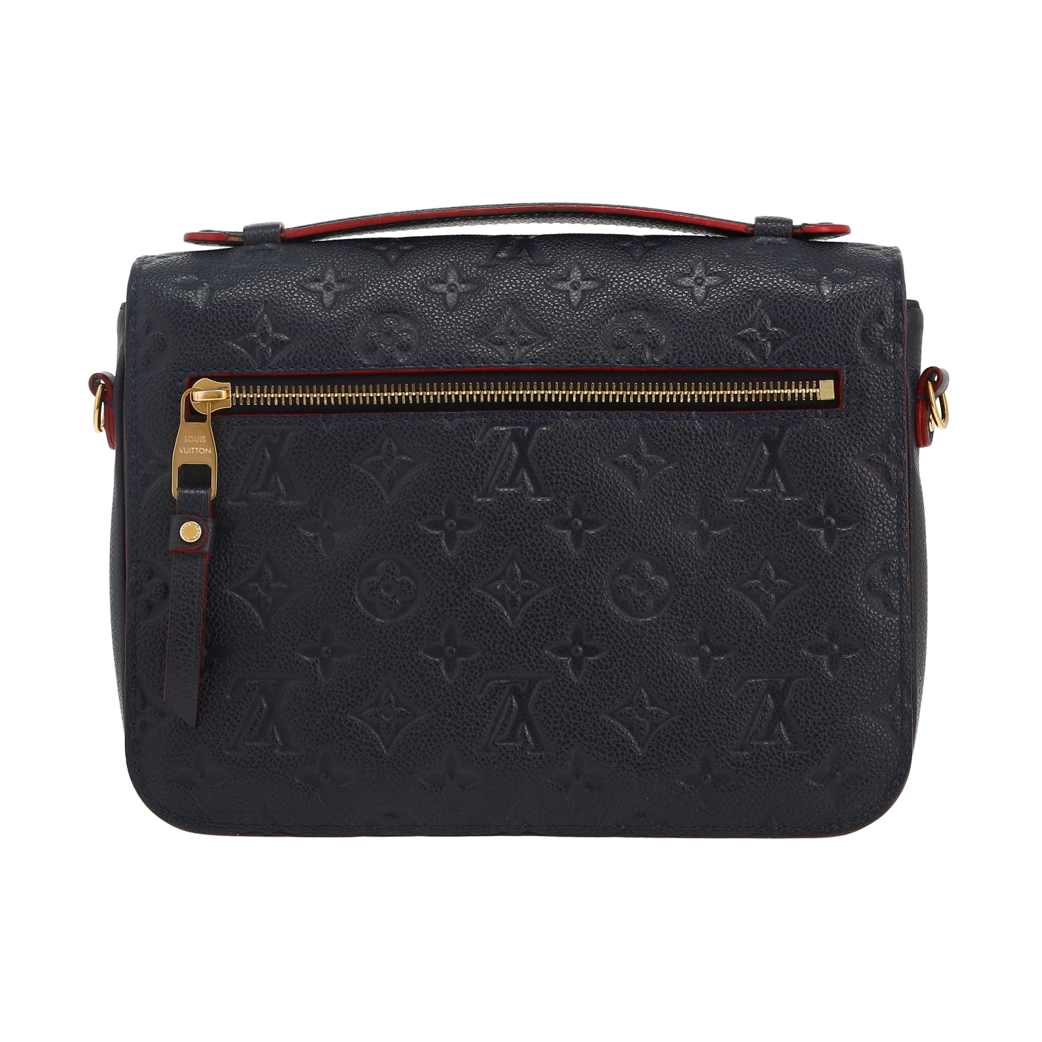 Louis Vuitton  Metis shoulder bag  in navy blue empreinte monogram leather - Detail D4