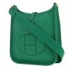 Hermès  Mini Evelyne shoulder bag  in Vert Vertigo leather taurillon clémence - 00pp thumbnail