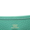 Hermès  Mini Evelyne shoulder bag  in Vert Vertigo leather taurillon clémence - Detail D2 thumbnail