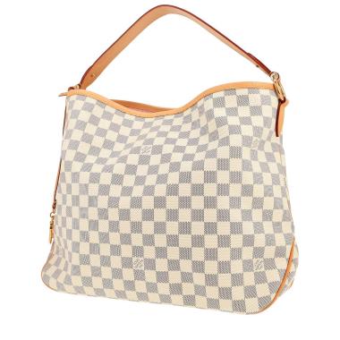 Louis Vuitton  Delightful handbag  in azur damier canvas  and natural leather