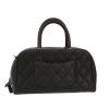 Chanel   handbag  in black quilted grained leather - Detail D4 thumbnail