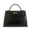 Borsa Hermès  Kelly 32 cm in alligatore nero - 360 thumbnail