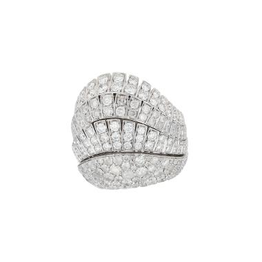 Anello De Grisogono Ventaglio in oro bianco e diamanti