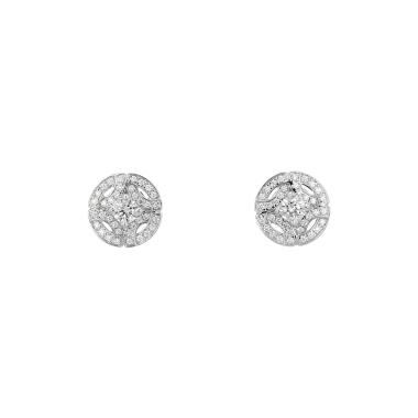 Pendientes Cartier Galanterie modelo pequeño de oro blanco y diamantes