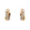 Paire de boucles d'oreilles Cartier Trinity en 3 ors - 360 thumbnail