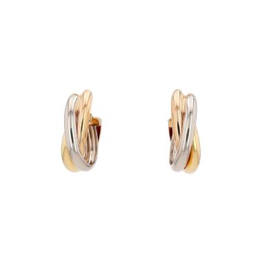 Pendientes Cartier Trinity de 3 oros