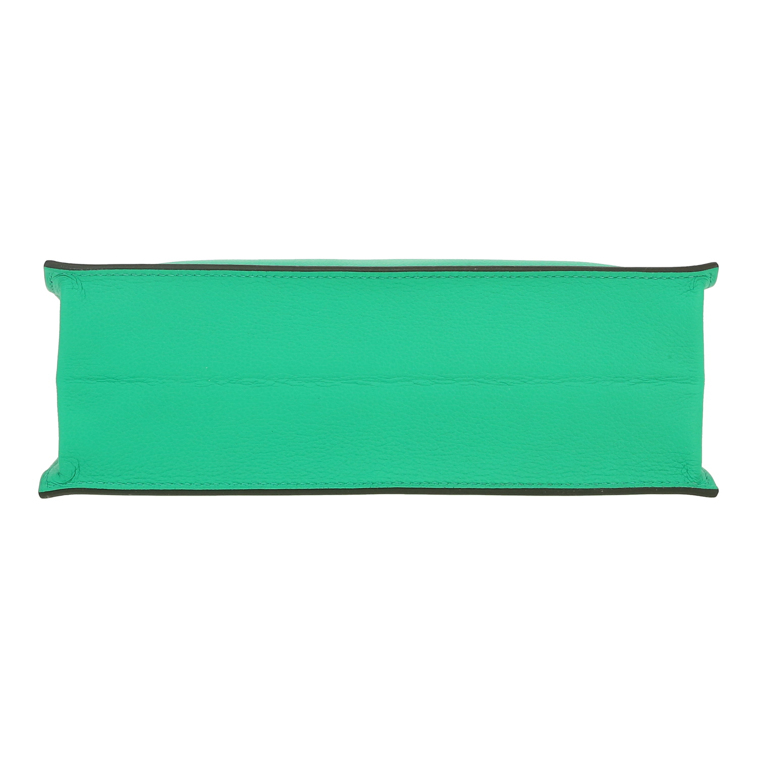 Sac bandoulière Hermès  Kelly Danse en cuir vert menthe - Detail D1