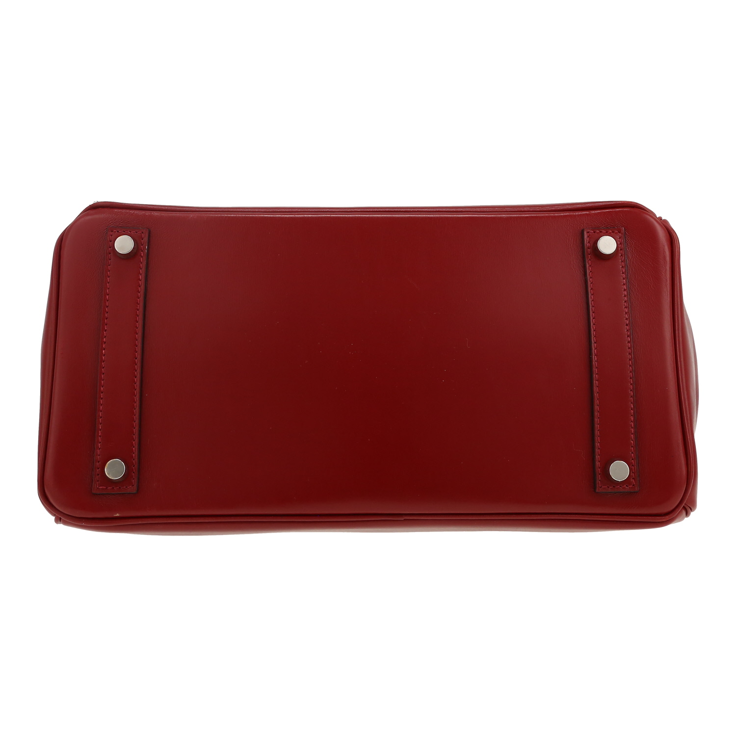 Borsa Hermès  Haut à Courroies 32 cm in pelle box rosso H - Detail D1