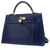 Sac à main Hermès  Kelly 32 cm en cuir box bleu - 00pp thumbnail