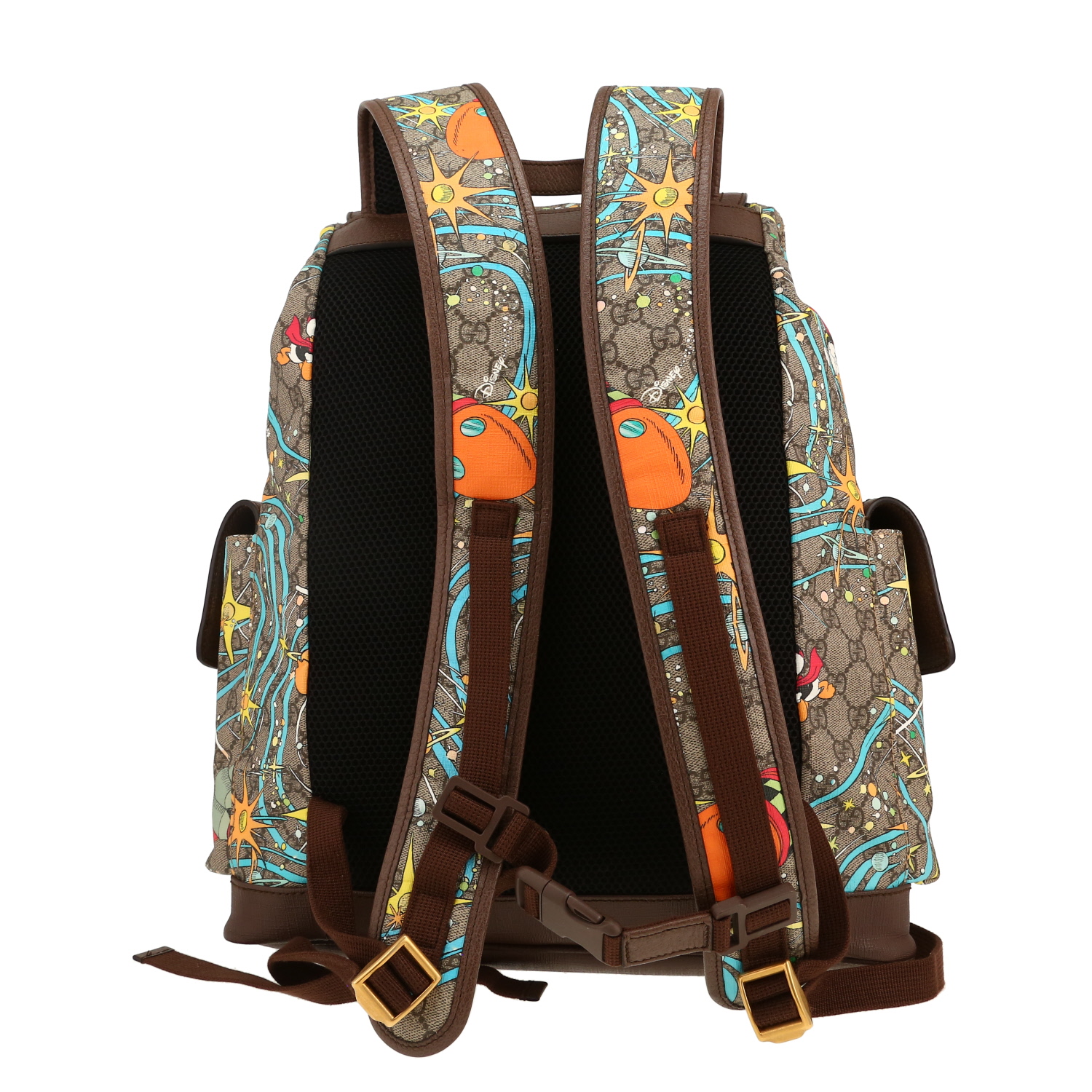 Zaino Gucci   in tela "sûpreme GG" e pelle marrone - Detail D4