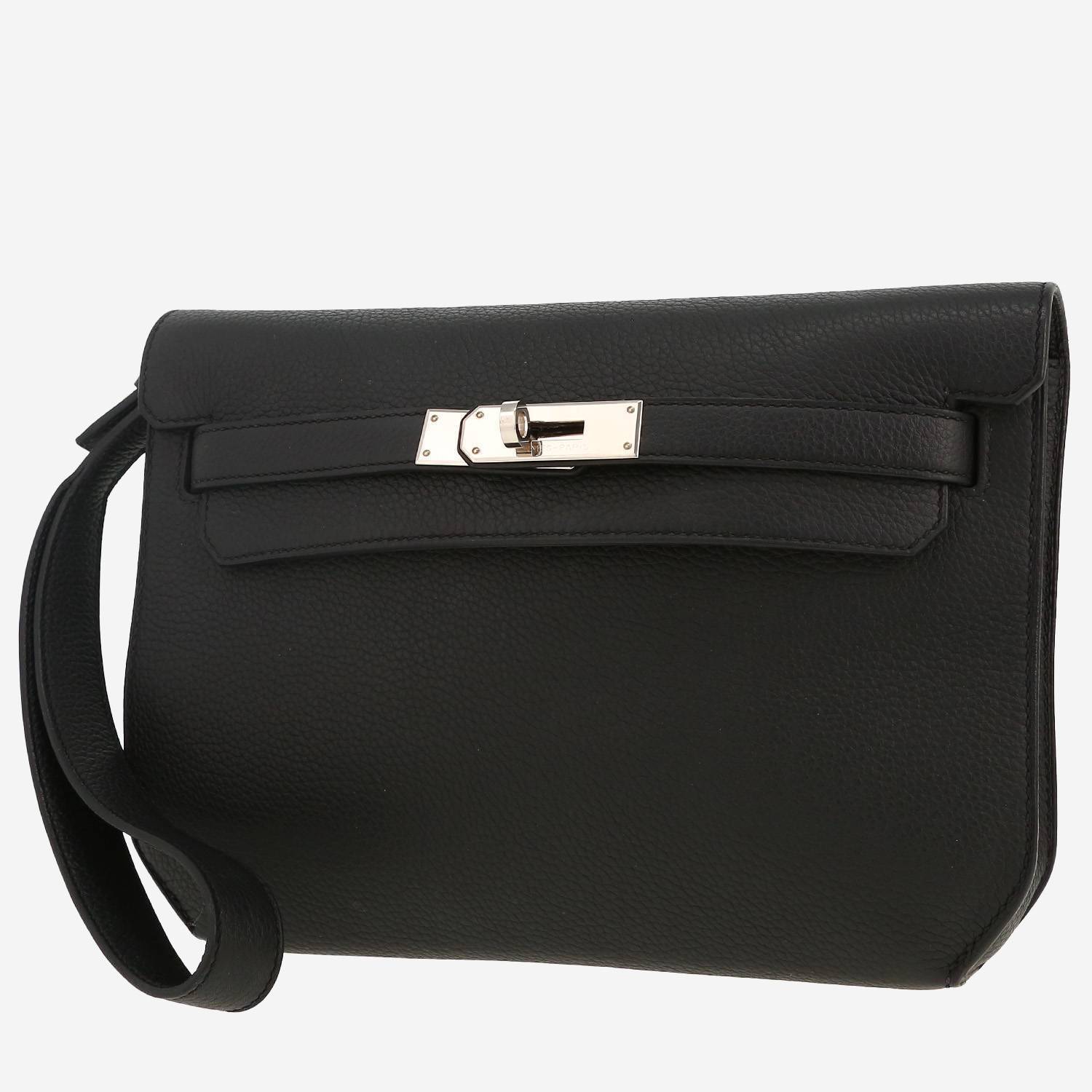 Borsa Hermès  Kelly Dépêches in pelle togo nera